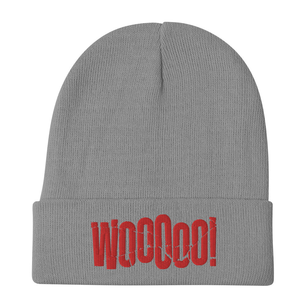 WOOOOO! Shattered Embroidered Beanie