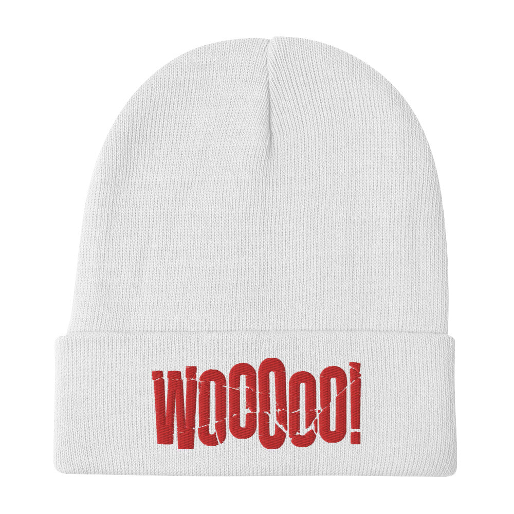 WOOOOO! Shattered Embroidered Beanie