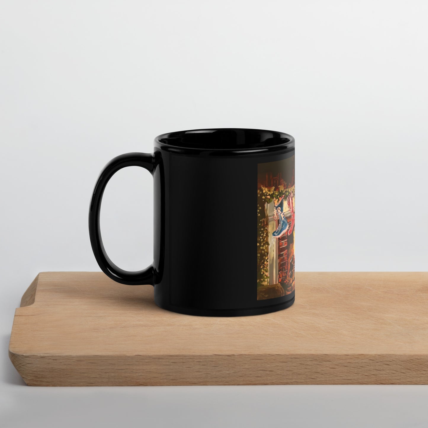 Naughty Flair Christmas Black Glossy Mug