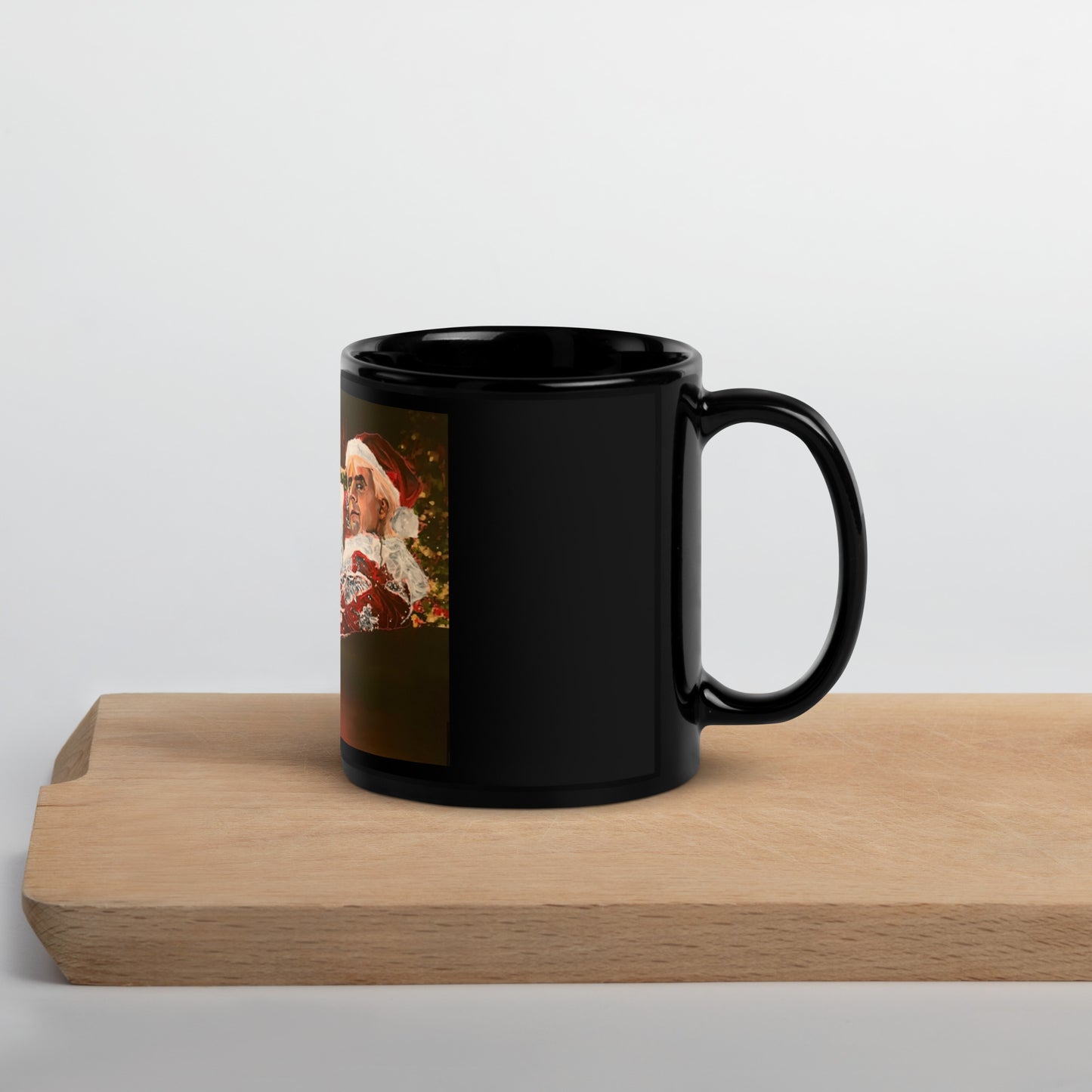Naughty Flair Christmas Black Glossy Mug