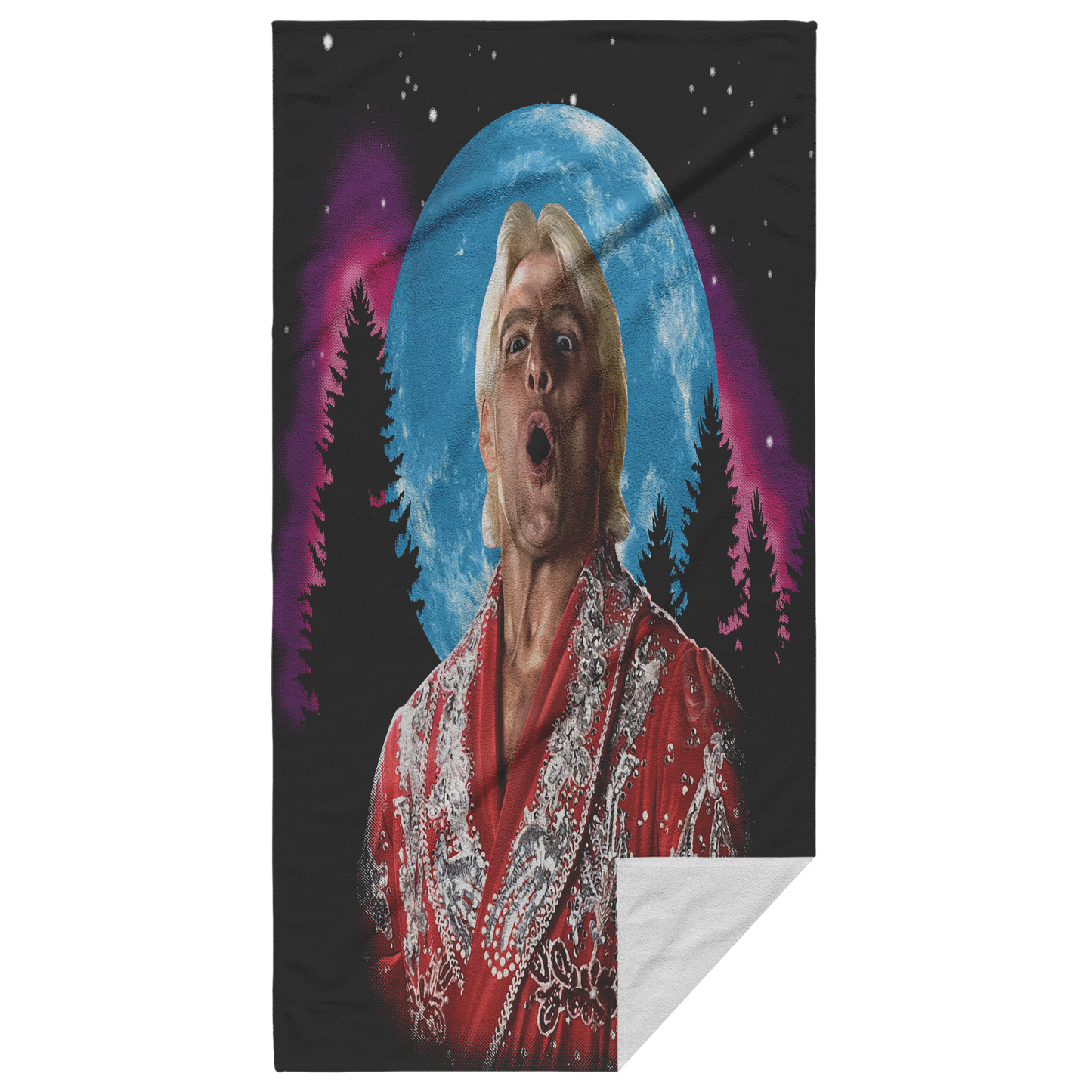 WOOOOO At The Moon Beach Towel