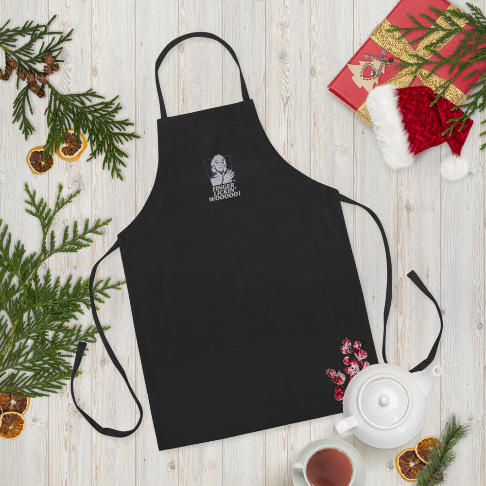 Finger Lickin' Embroidered Apron