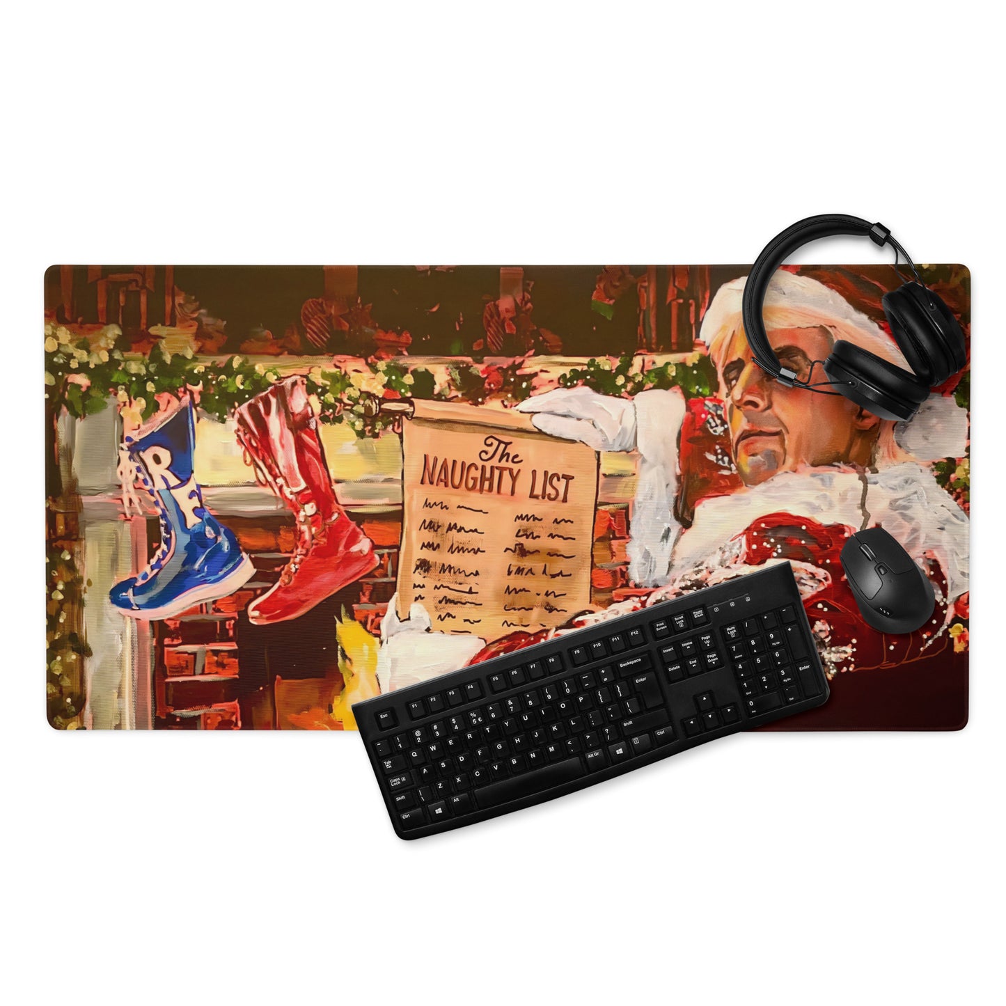 Naughty Flair Santa Gaming mouse pad