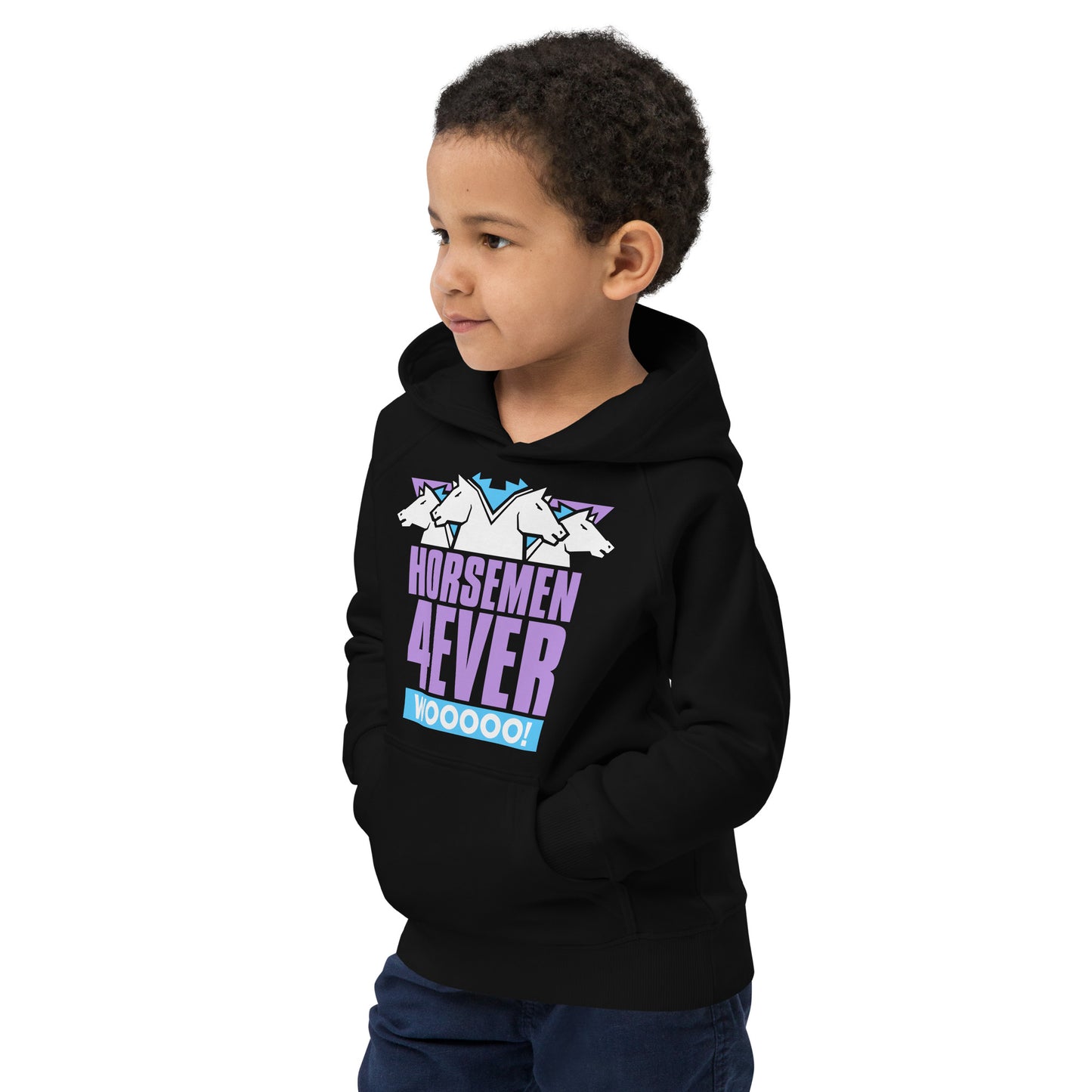 4 Horsemen Wooooo! Kids eco hoodie