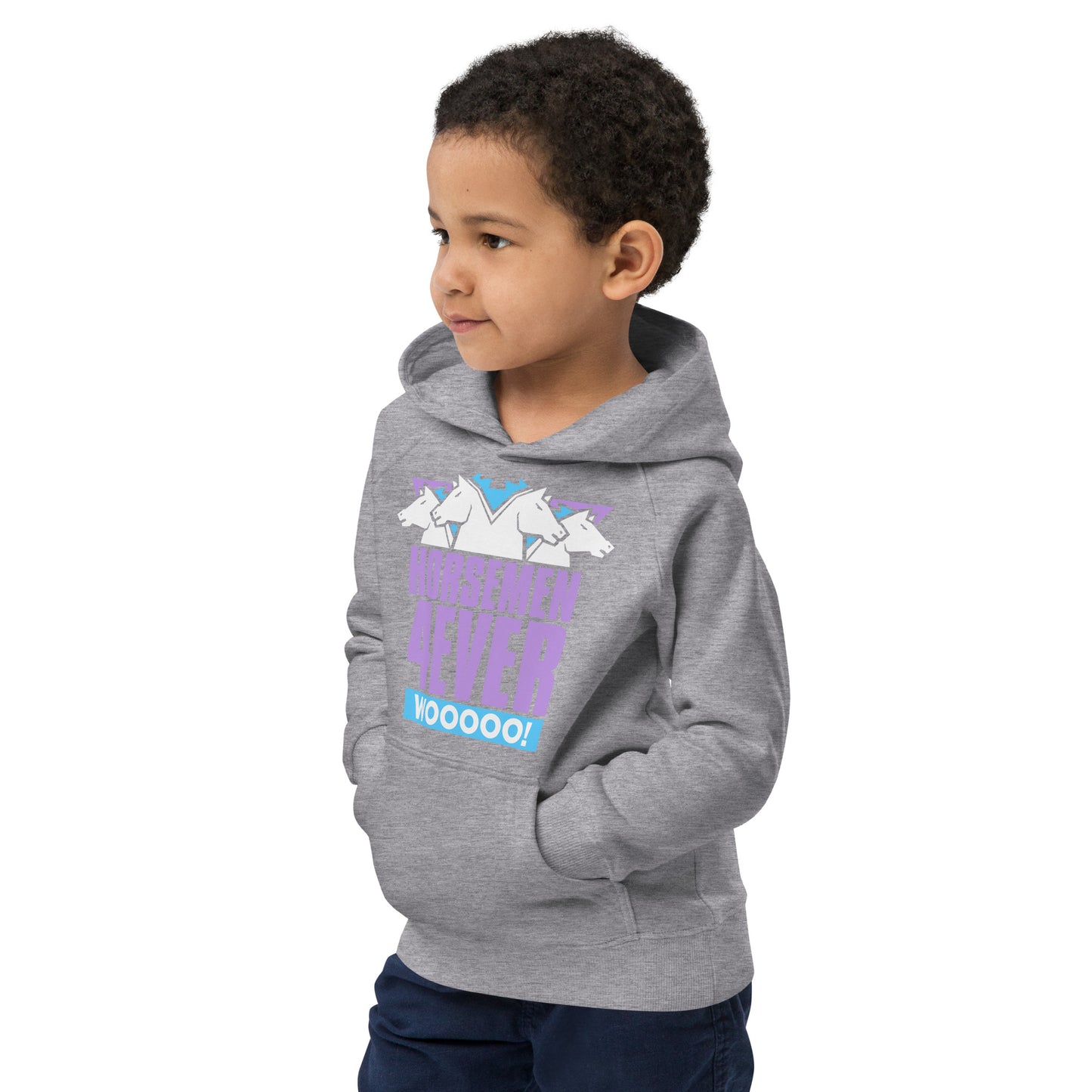 4 Horsemen Wooooo! Kids eco hoodie