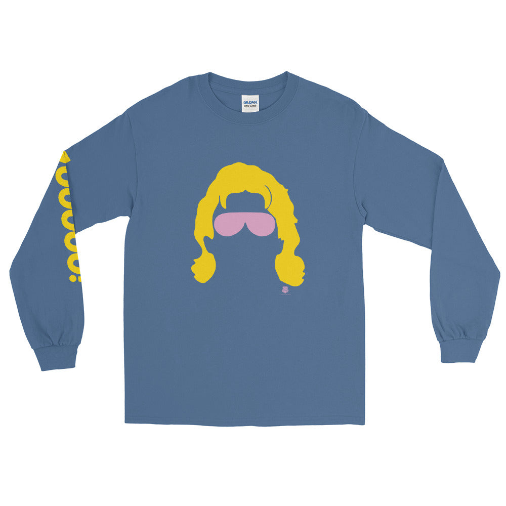 Men’s Long Sleeve T - Silhouette on Front and WOOOOO! on Sleeve