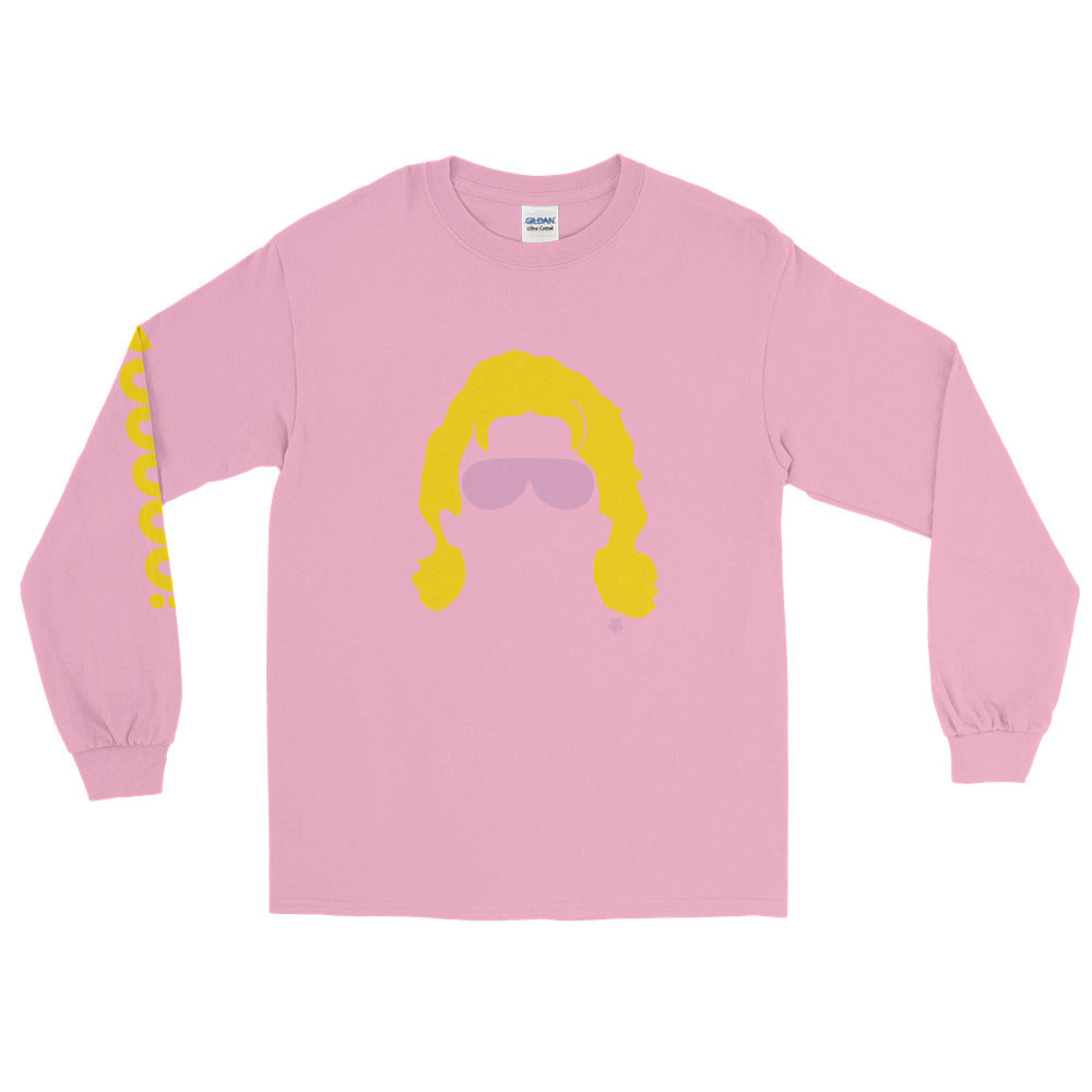 Men’s Long Sleeve T - Silhouette on Front and WOOOOO! on Sleeve