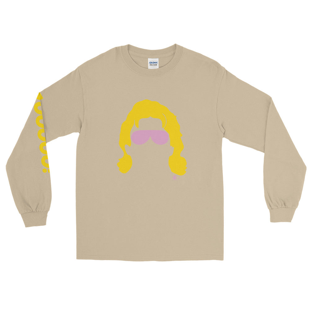 Men’s Long Sleeve T - Silhouette on Front and WOOOOO! on Sleeve