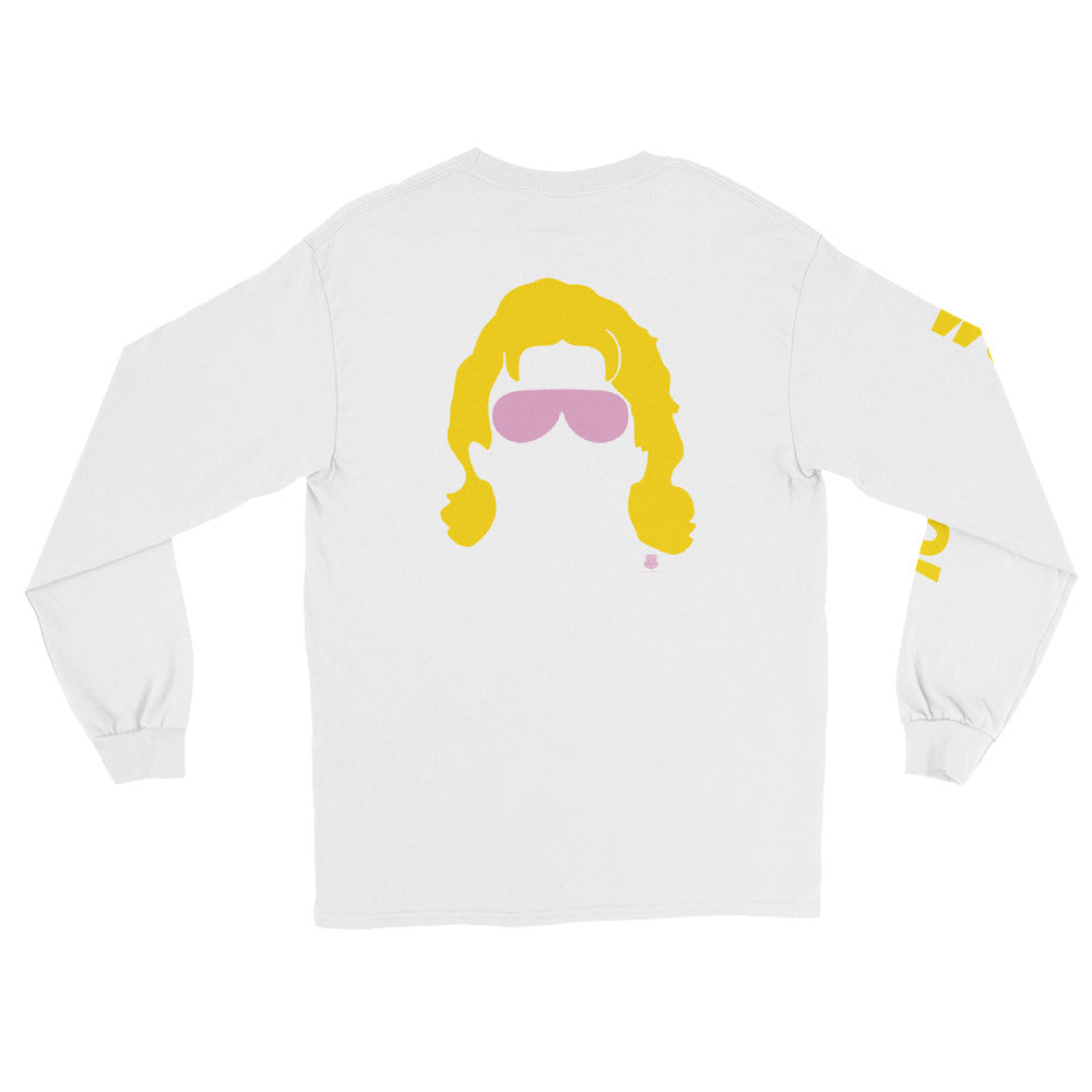 Men’s Long Sleeve T - Silhouette on Back and WOOOOO! on Sleeve