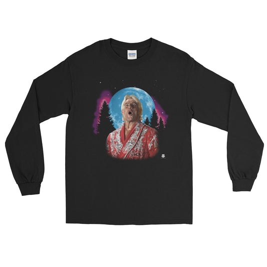 Wooo! At The Moon Long Sleeve T-Shirt