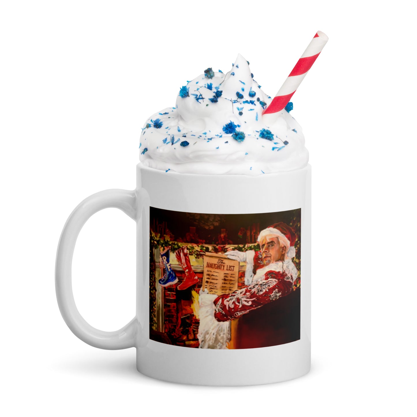 Naughty Flair Christmas White glossy mug