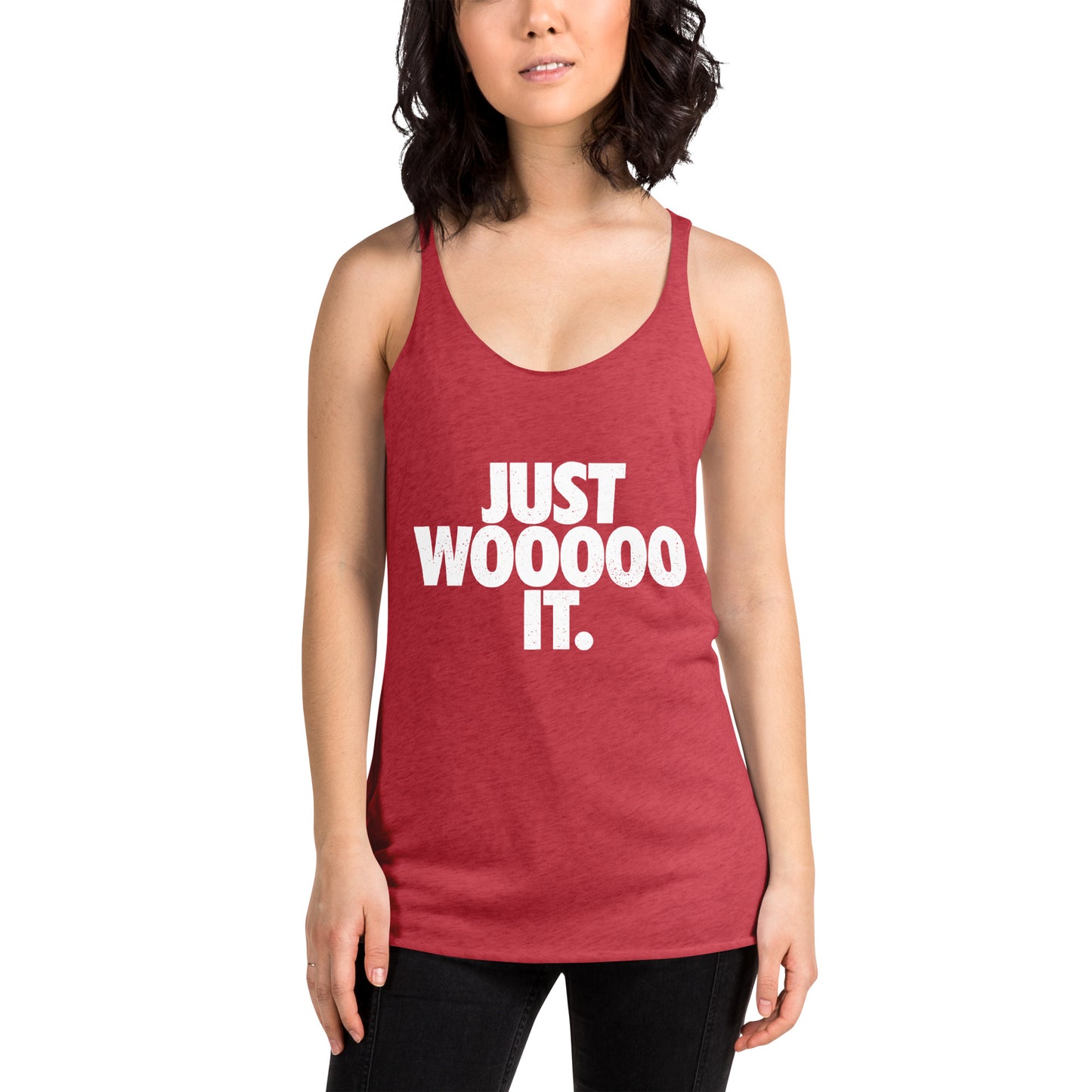 Just Wooooo It Women's Racerback Tank