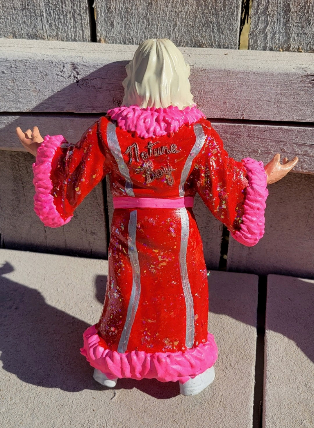 Limited Edition Custom Pink/Red Robe Ric Flair handmade Figurine X Sinn Bodhi