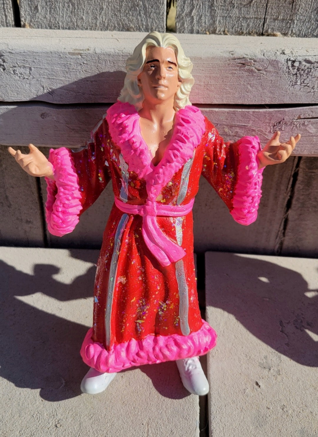 Limited Edition Custom Pink/Red Robe Ric Flair handmade Figurine X Sinn Bodhi