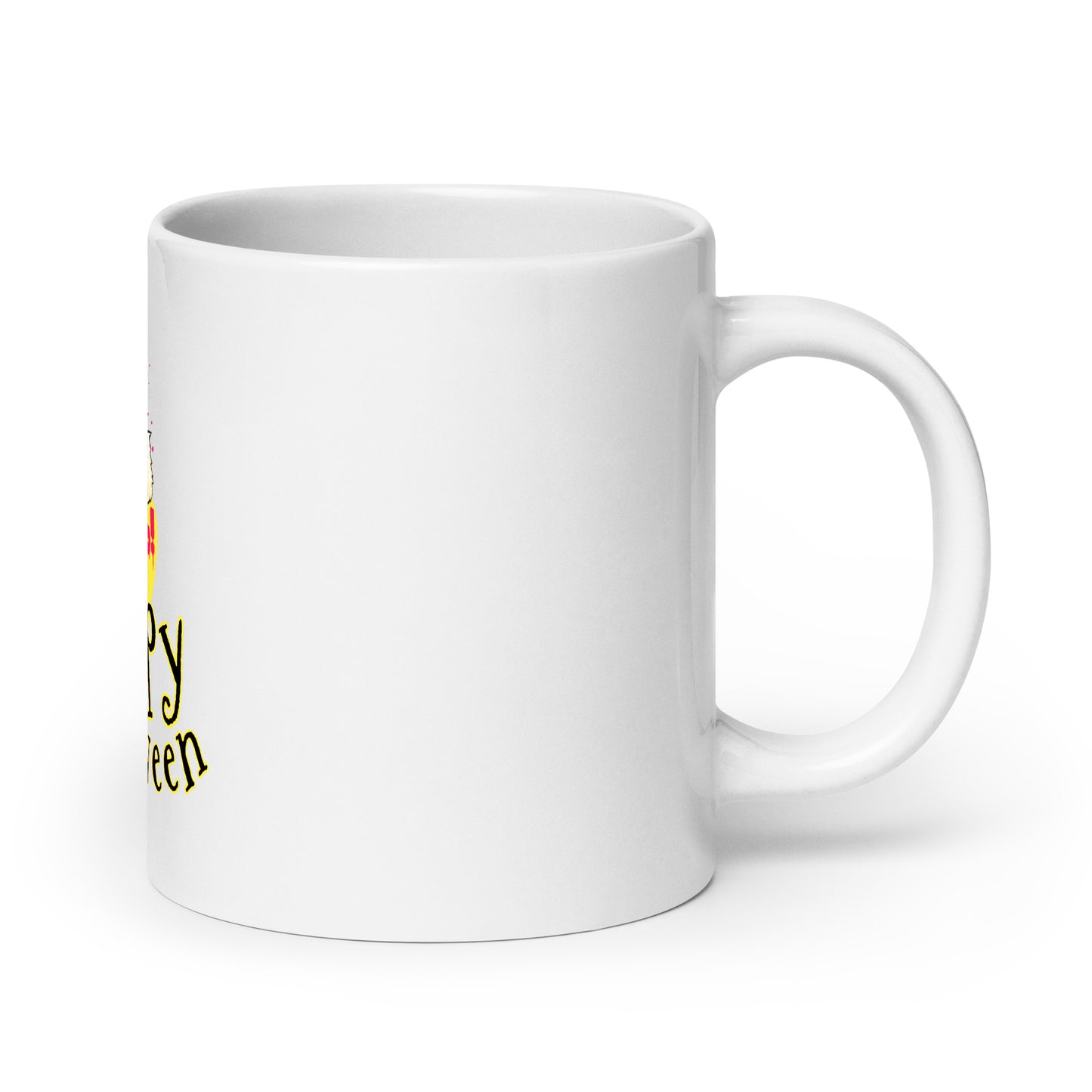 White glossy mug