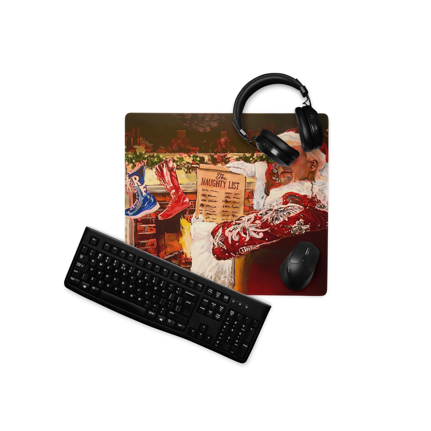 Naughty Flair Santa Gaming mouse pad