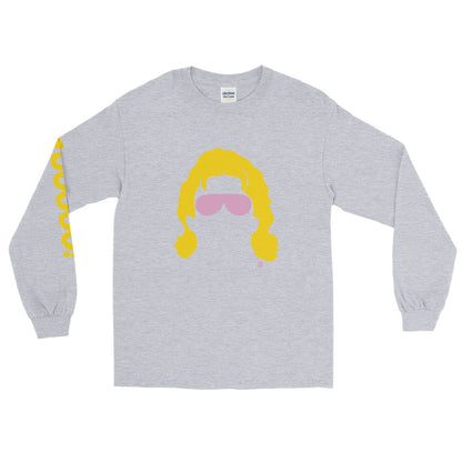 Men’s Long Sleeve T - Silhouette on Front and WOOOOO! on Sleeve