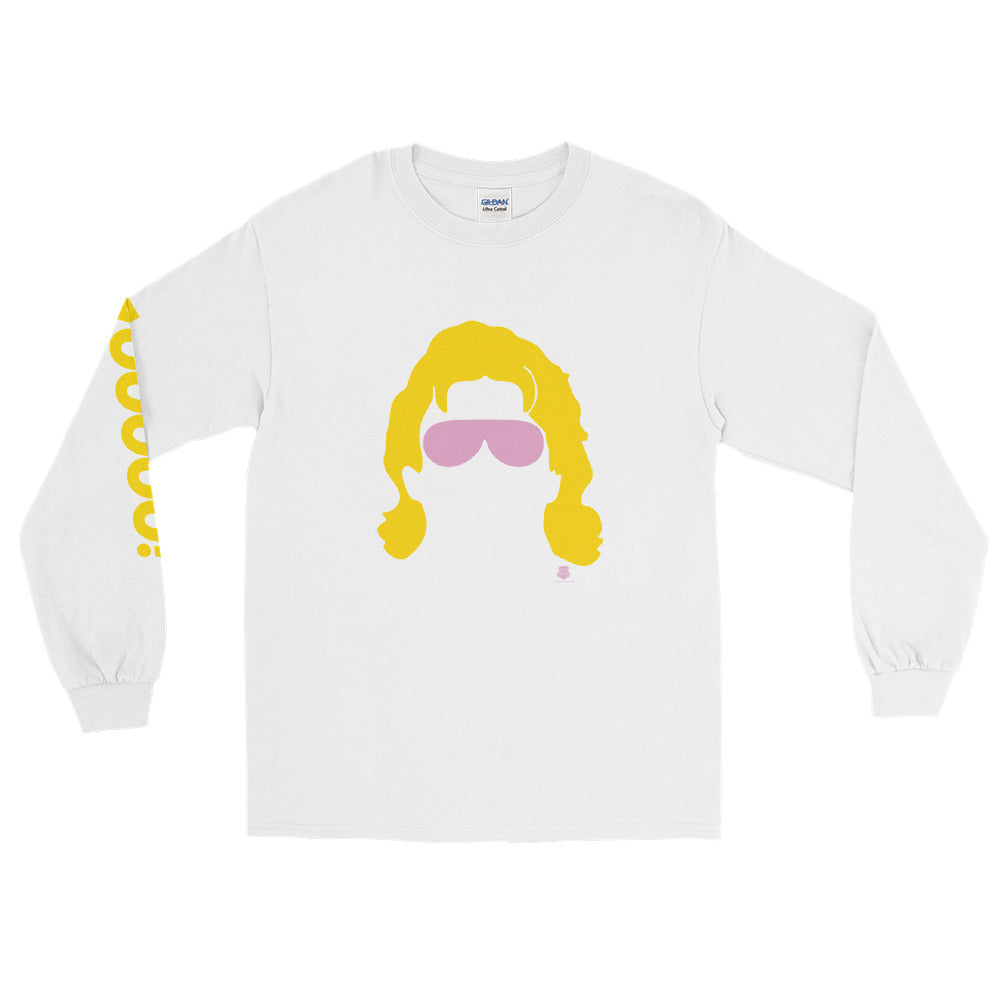 Men’s Long Sleeve T - Silhouette on Front and WOOOOO! on Sleeve