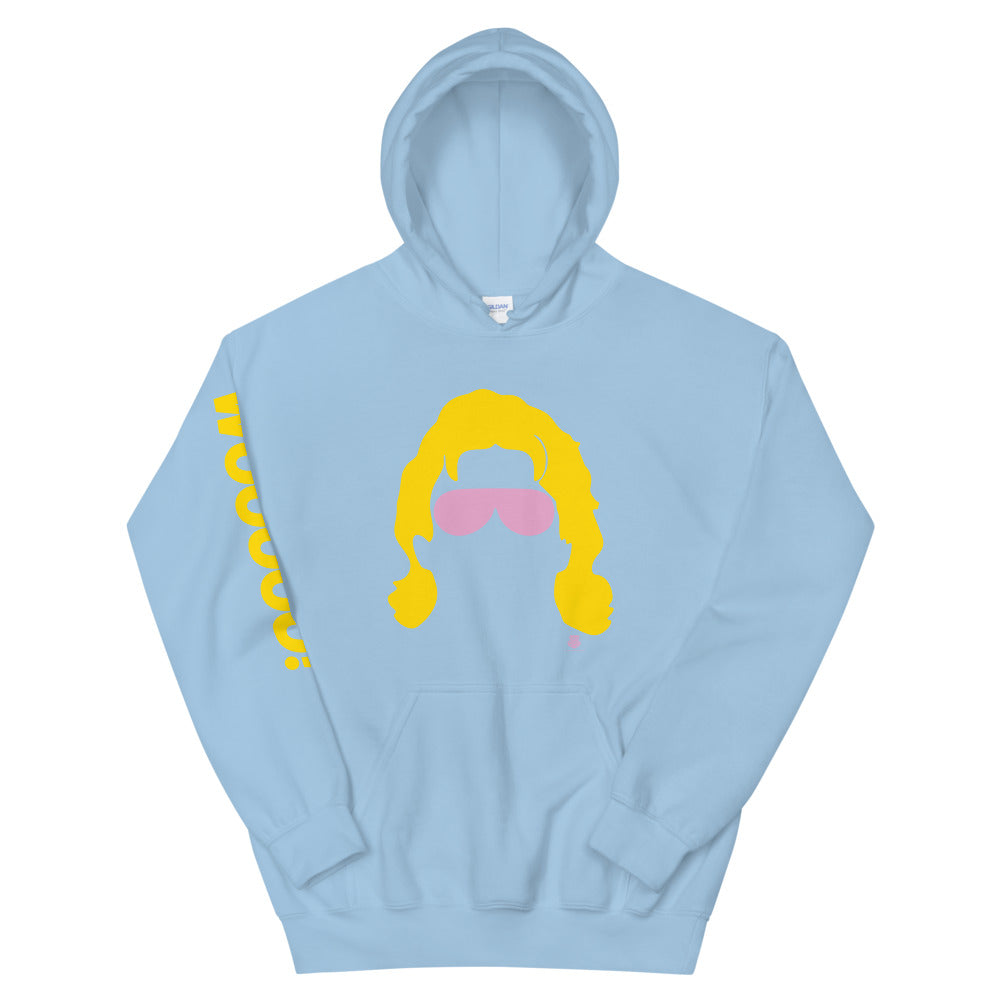 Unisex Hoodie with  Silhouette on Front and WOOOOO! on Sleeve